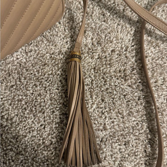 Yves Saint Laurent Tan Chevron Crossbody Bag - Picture 9 of 10